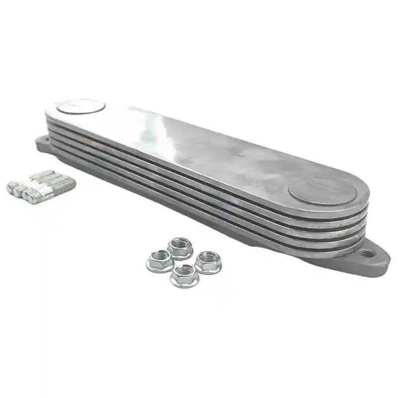 Diesel Engine Oil Cooler with bolts on a white background