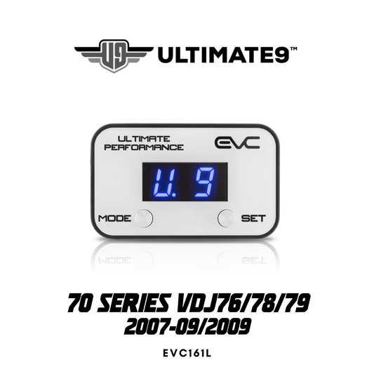Digital gauge with 'Ultimate9' branding on a white background
