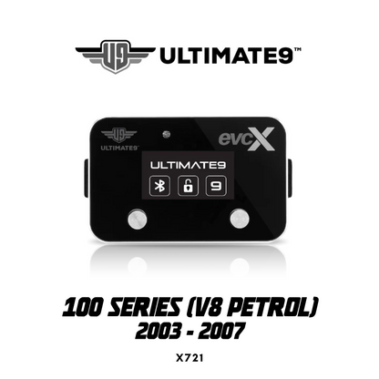 Ultimate9 evcX Throttle Controller with 'ULTIMATE9' branding on a white background