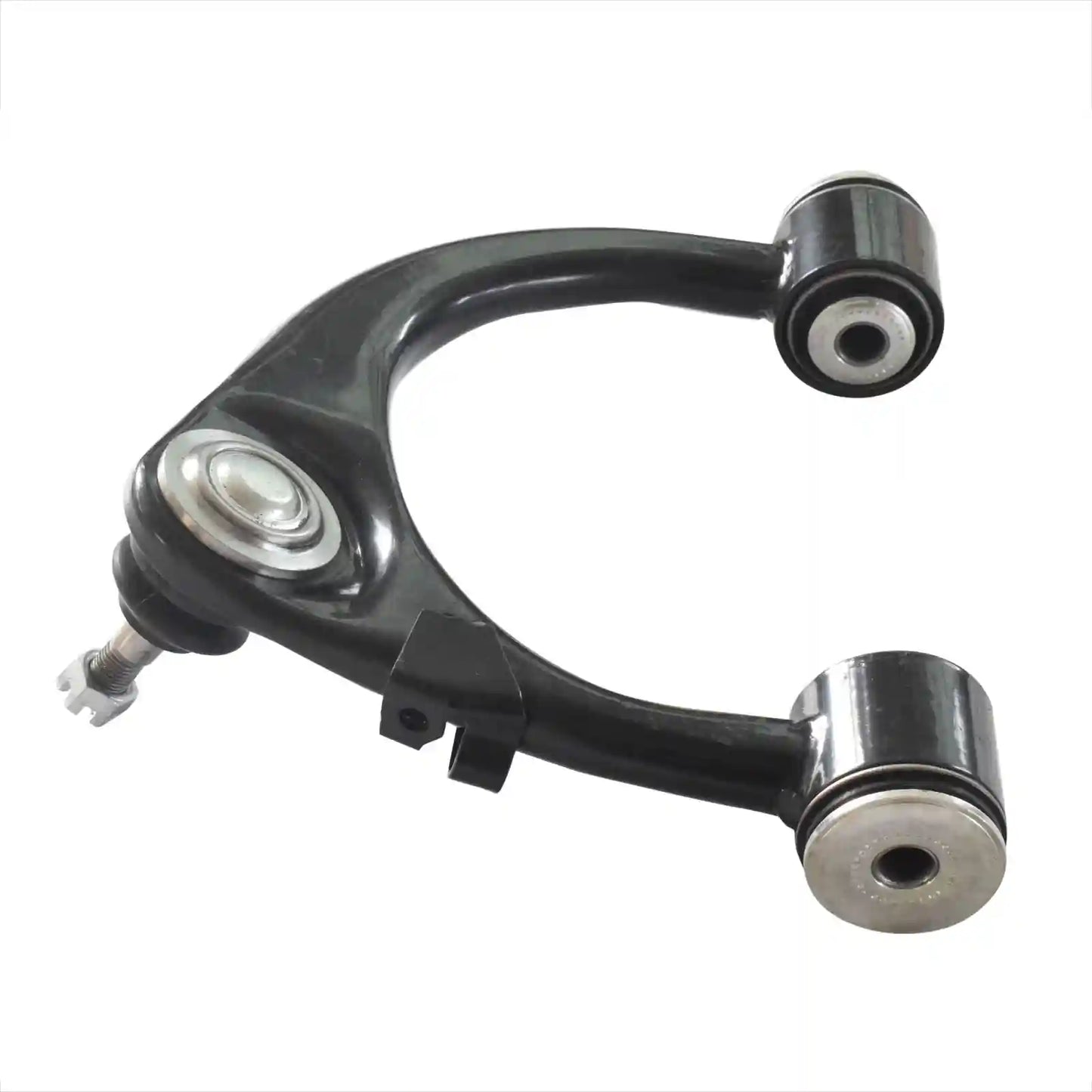 Car suspension control arm on a white background