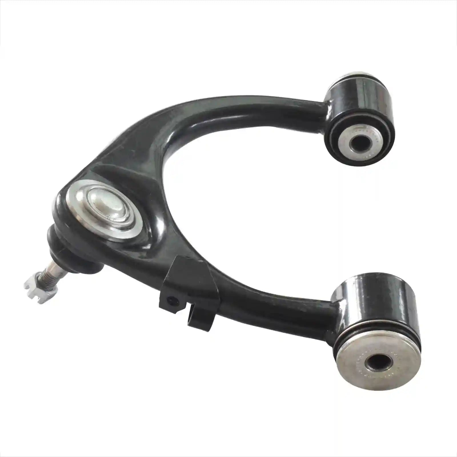 Car suspension control arm on a white background