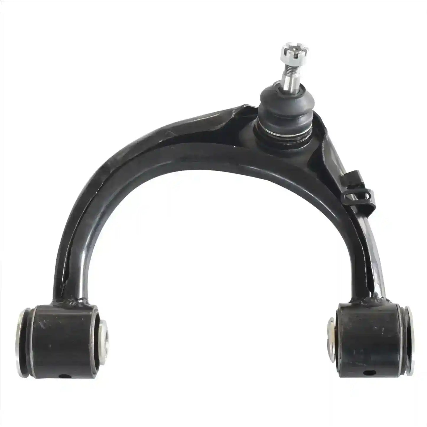 Black control arm on a white background