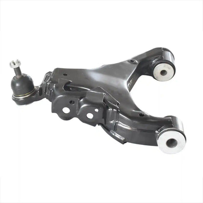 Car suspension control arm on a white background
