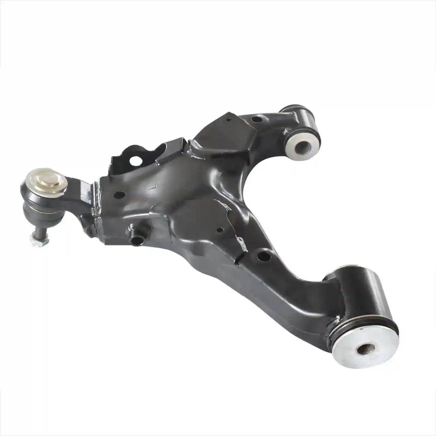 Car suspension control arm on a white background