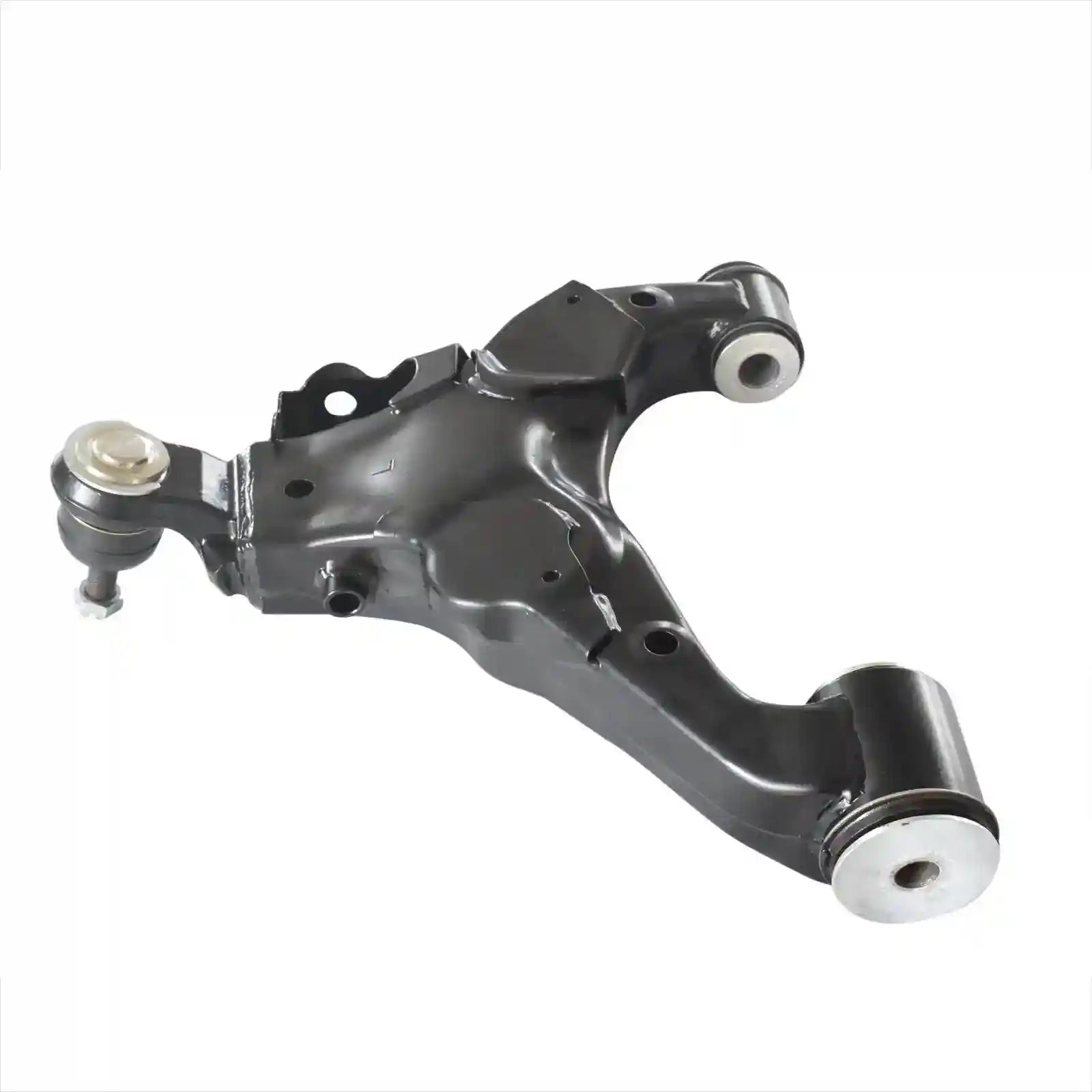 Car suspension control arm on a white background