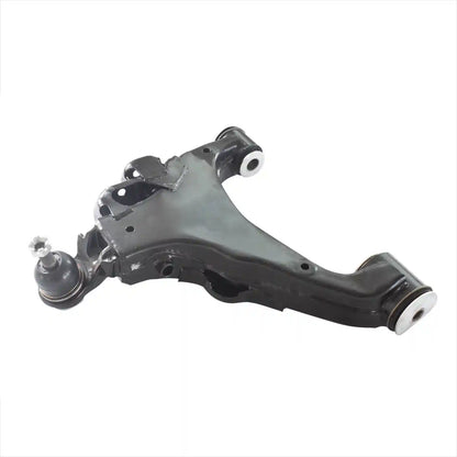 Car suspension control arm on a white background