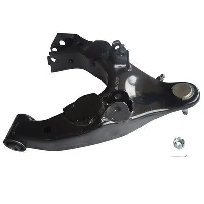 Black metal Front Lower Control Arm on a white background