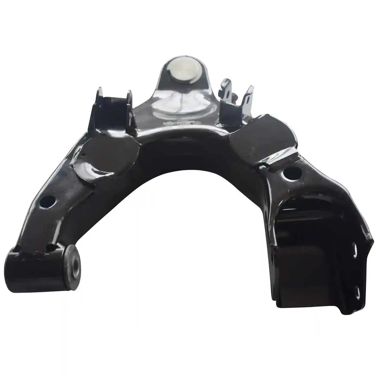 Black metal Front Lower Control Arm on a white background