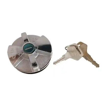 Fuel Cap with two keys on a white background