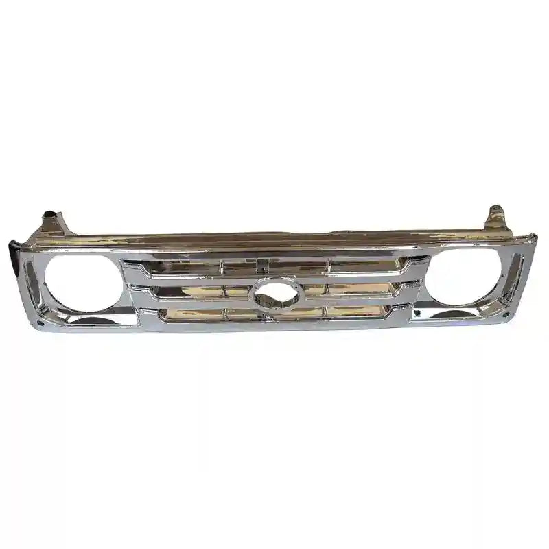 Chrome car grille on a white background