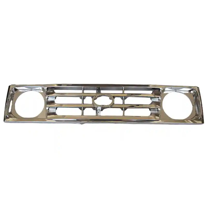 Chrome car grille on a white background