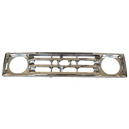 Chrome car grille on a white background