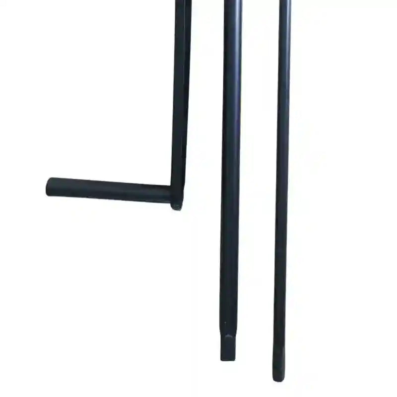 Black metal rod on a white background
