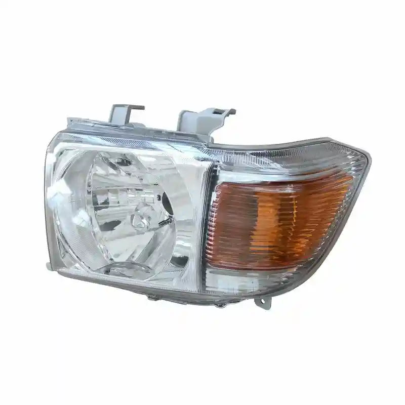 Car headlight assembly on a white background