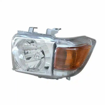 Car headlight assembly on a white background