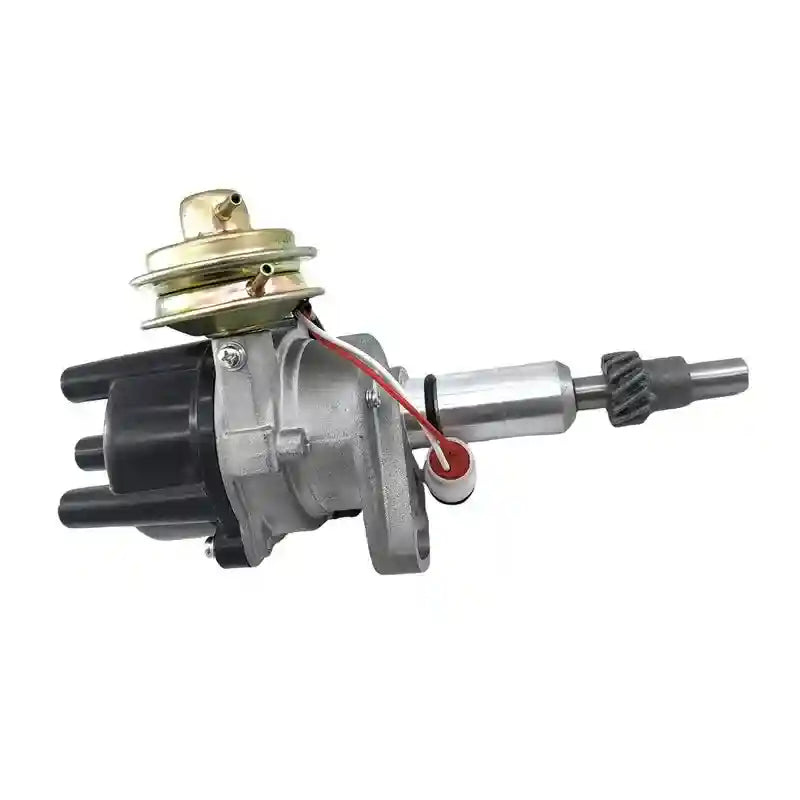 Mechanical Electronic Distributor with wiring on a white background