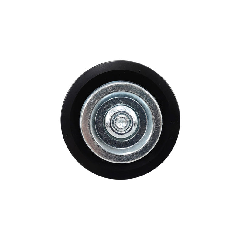 Black pulley wheel on a white background
