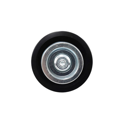 Black pulley wheel on a white background