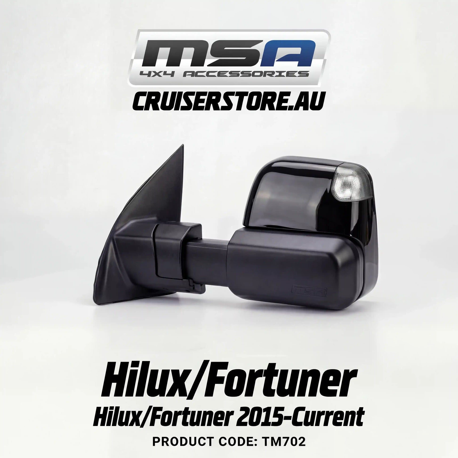 MSA-4x4-Towing-Mirrors-suitable-for-Hilux-Fortuner-2015-Current-Black-Electric-Indicators-TM702