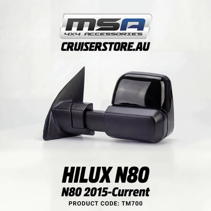 MSA-4x4-Towing-Mirrors-suitable-for-Hilux-N80-2015-Current-Black-Electric-TM700
