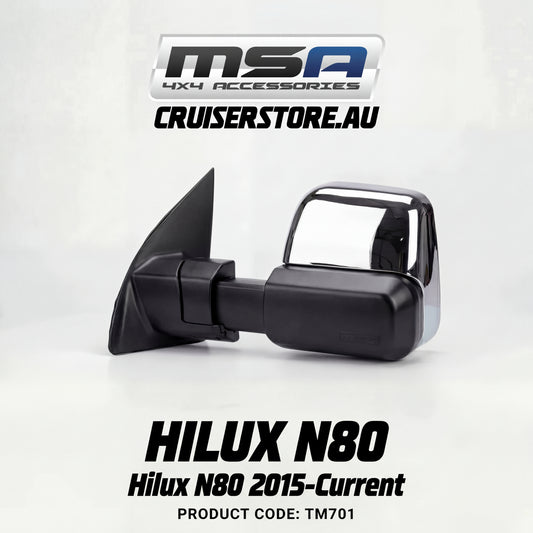 MSA-4x4-Towing-Mirrors-suitable-for-Hilux-N80-2015-Current-Chrome-Electric-TM701