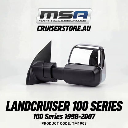 MSA-4x4-Towing-Mirrors-suitable-for-Landcruiser-100-Series-1998-2007-Chrome-Electric-TM1903