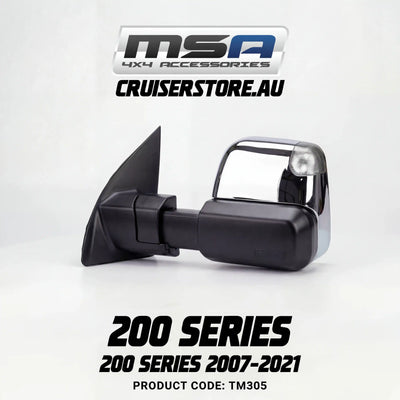 MSA-4x4-Towing-Mirrors-suitable-for-Landcruiser-200-Series-2007-2021-Chrome-Electric-Indicators-TM303