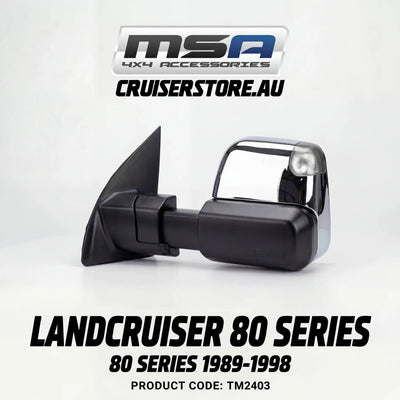 MSA-4x4-Towing-Mirrors-suitable-for-Landcruiser-80-Series-1989-1998-Chrome-Electric-TM2403