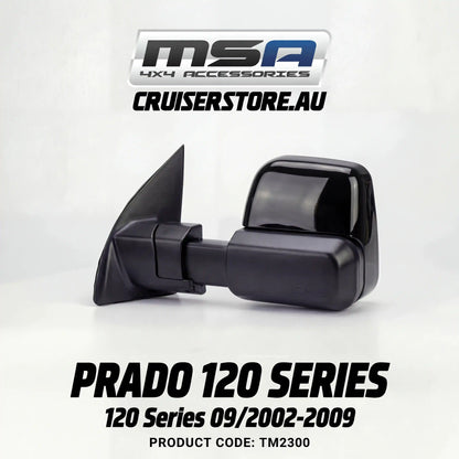 MSA-4x4-Towing-Mirrors-suitable-for-Prado-120-Series-09-2002-2009-Black-Electric-TM2300