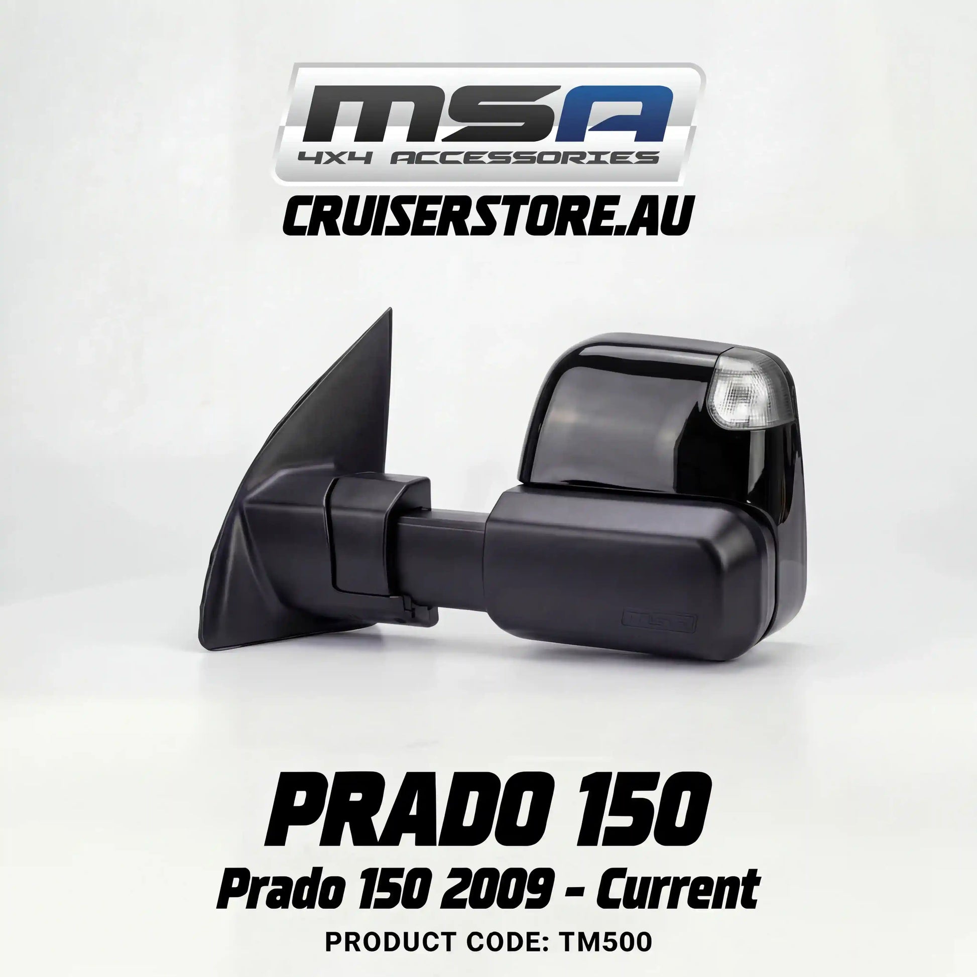 MSA-4x4-Towing-Mirrors-suitable-for-Prado-150-2009-Current-Black-Electric-Indicators-TM500