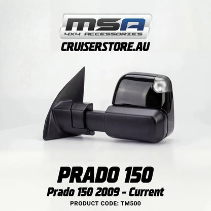MSA-4x4-Towing-Mirrors-suitable-for-Prado-150-2009-Current-Black-Electric-Indicators-TM500