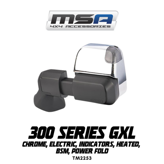 Car mirror with 'MSA 4x4 Accessories' logo on a white background