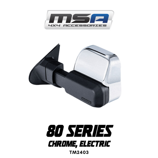 80 Series electric mirror with MSA logo on a white background