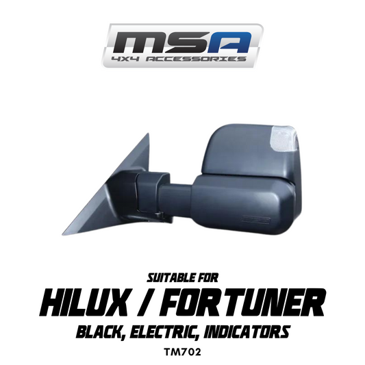 Car side mirror with MSA 4x4 Accessories logo on a white background