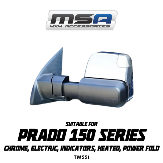 Car mirror for Prado 150 series with MSA branding on a white background