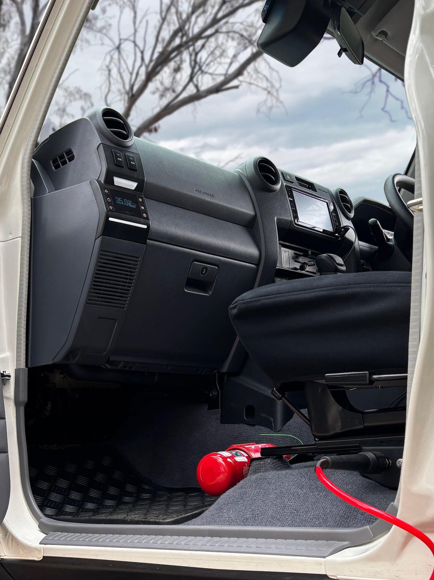 Car interior with a Compressor System 