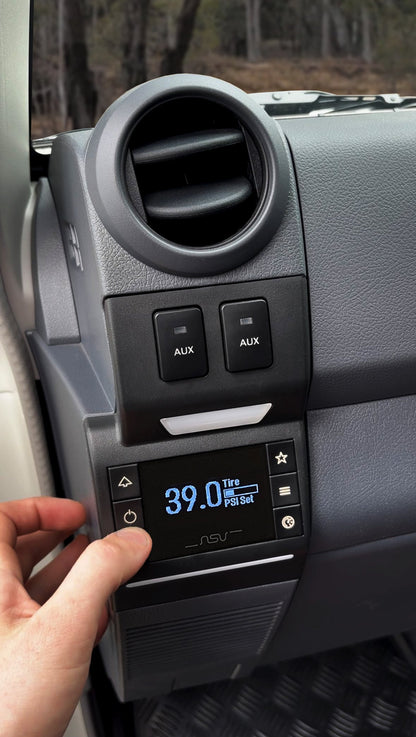 Car air pressure system with digital display and hand adjusting settings