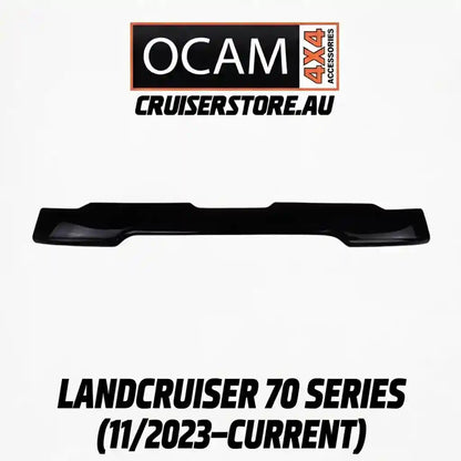 OCAM 4X4 Bonnet Protector for Landcruiser 70 Series with OCAM branding on a white background.