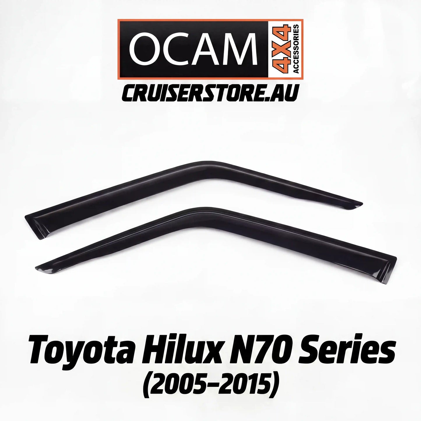 OCAM Weather Shields (2pce) - Suitable for use with N70 Hilux 03/2005-2015