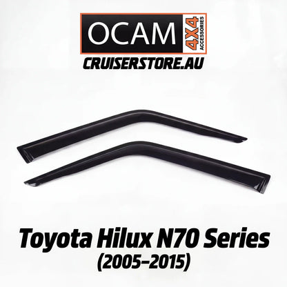 OCAM Weather Shields (2pce) - Suitable for use with N70 Hilux 03/2005-2015