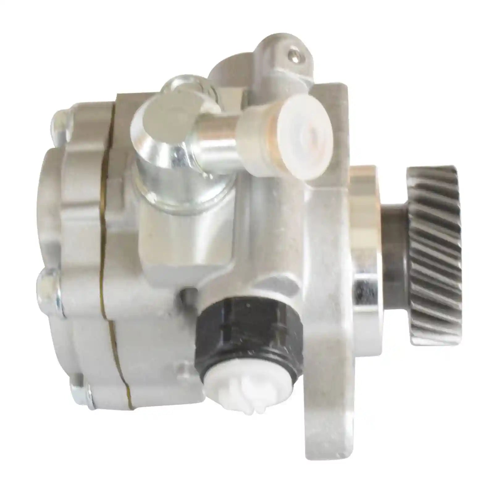Metal mechanical component on a white background