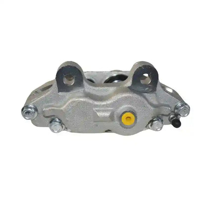 Metal brake caliper on a white background