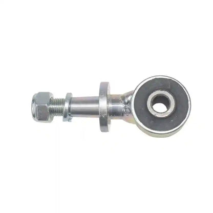 Metal rod end with bearing on a white background
