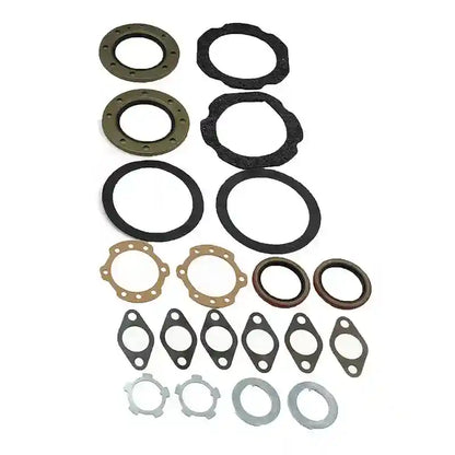 Collection of gaskets and seals on a white background