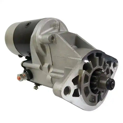 Car starter motor on a white background