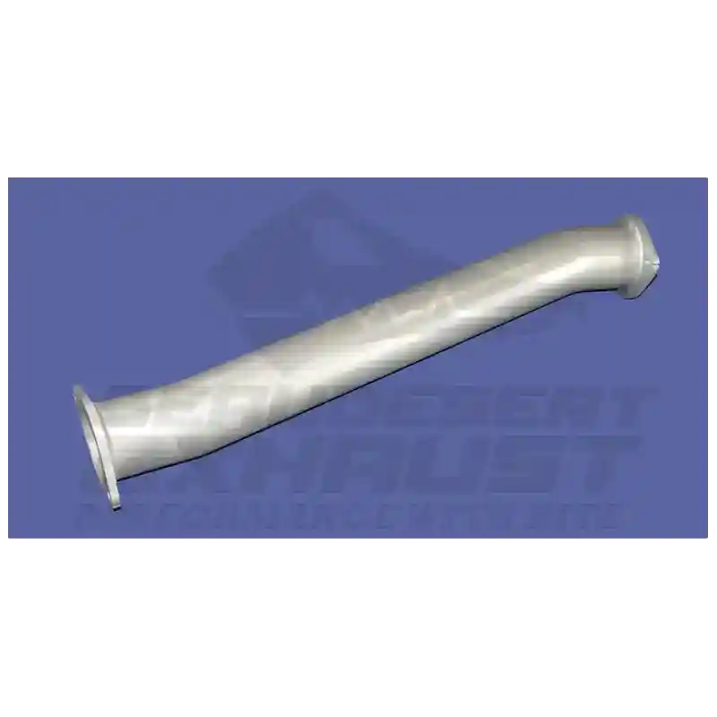 Metal exhaust pipe on a blue background with 'Desert Exhaust' branding.