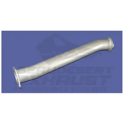 Metal exhaust pipe on a blue background with 'Desert Exhaust' branding.