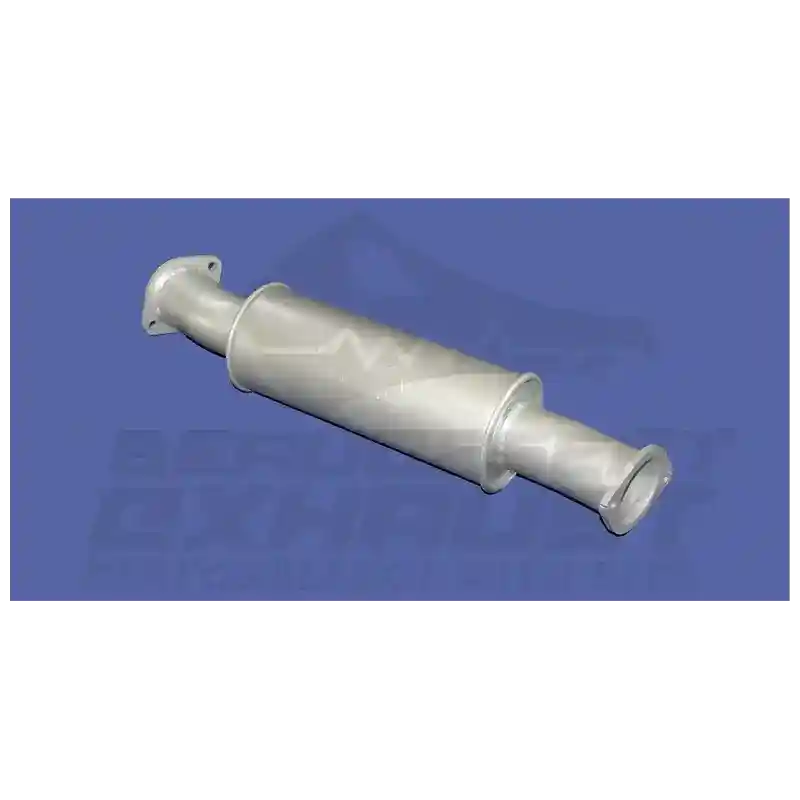 Metallic exhaust pipe on a blue background with 'Beast Exhaust' branding.