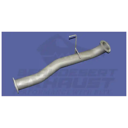 Metal exhaust pipe on a blue background with 'Beaudesert Exhaust' branding.