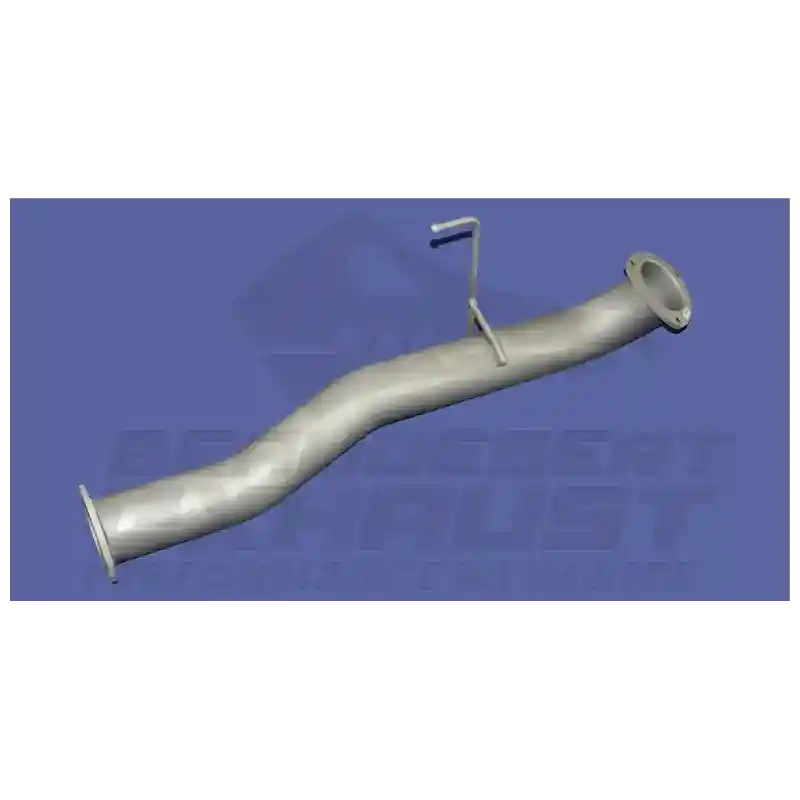 Metal exhaust pipe on a blue background with 'Beefy Desert Exhaust' branding.